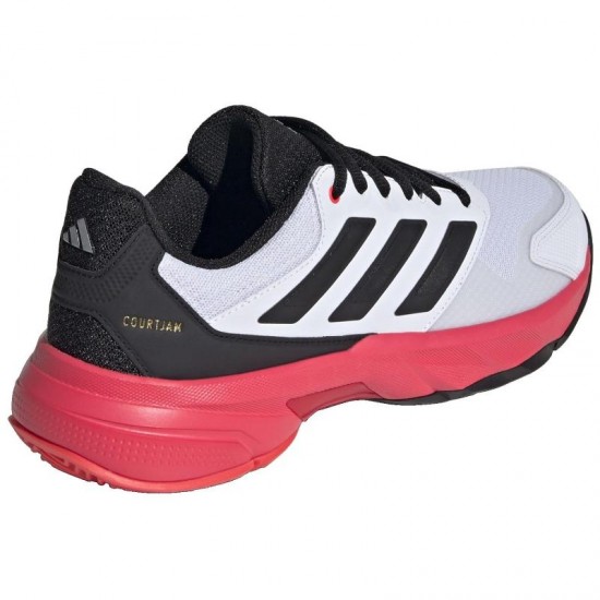 Adidas CourtJam Control 3 Blanc Noir Rouge Baskets