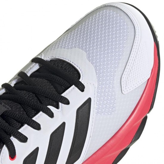 Tenis Adidas CourtJam Control 3 Branco Preto Vermelho