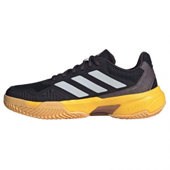 Adidas CourtJam Control 3 Clay Black Silver Orange Shoes