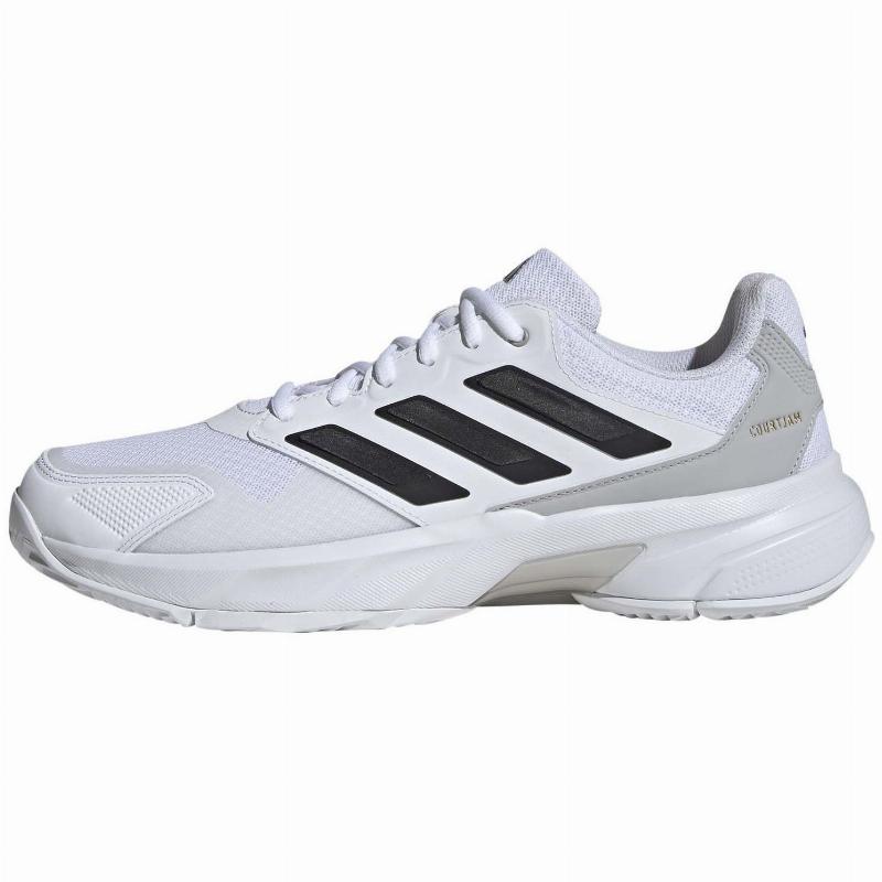 Adidas CourtJam Control Blanc Noir Gris Chaussures
