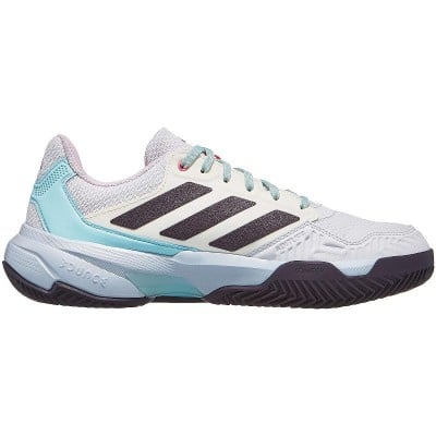 Adidas CourtJam Control Bianco Aqua Blu Scarpe - Terra Battuta