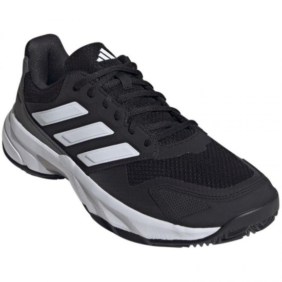 Adidas CourtJam Control Clay Black White Grey Shoes
