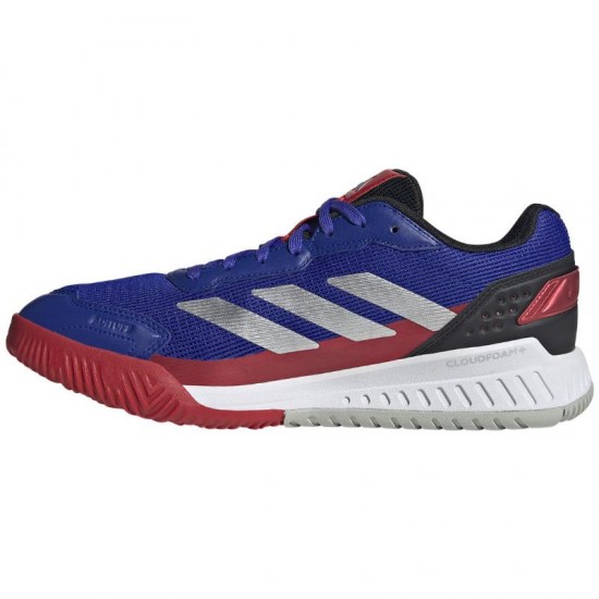 Adidas Courtquick Padel Bleu Argent Rouge Baskets