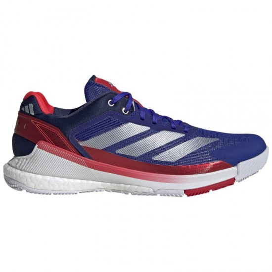 Adidas Crazyquick Boost Padel Bleu Argent Blanc Baskets