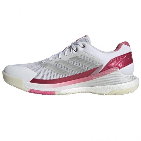 Adidas Crazyquick Boost Padel Bianco Argento Rosa Sneakers Donna