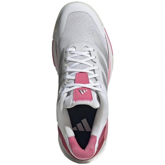 Adidas Crazyquick Boost Padel Bianco Argento Rosa Sneakers Donna