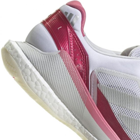 Adidas Crazyquick Boost Padel Bianco Argento Rosa Sneakers Donna