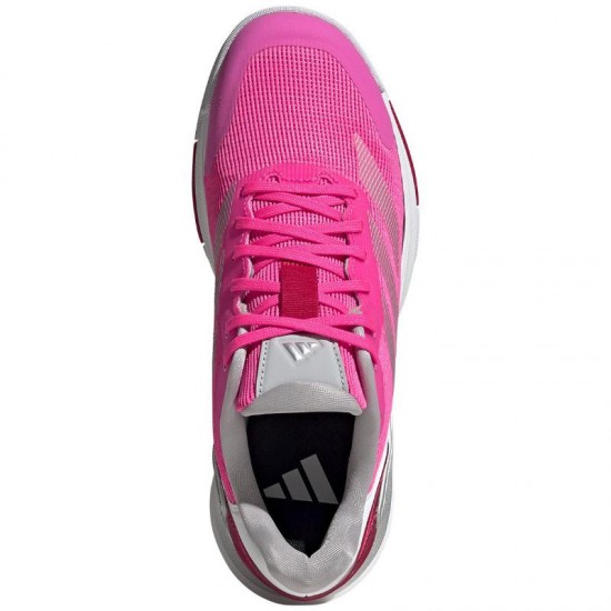 Adidas Crazyquick LS Padel Rose Argent Rouge Baskets Femme