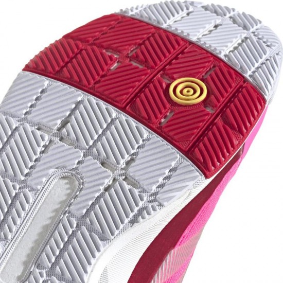 Adidas Crazyquick LS Padel Rose Argent Rouge Baskets Femme