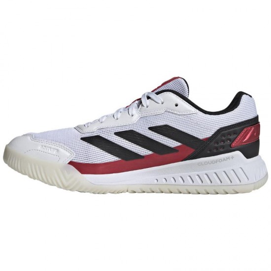 Adidas Courtquick Padel Blanc Noir Rouge Sneakers