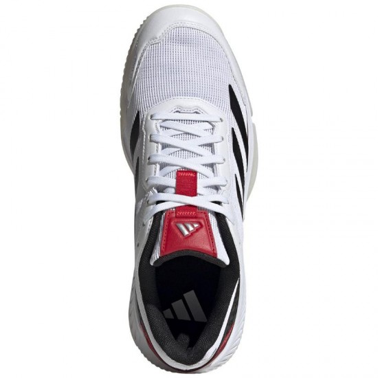 Adidas Courtquick Padel Blanc Noir Rouge Sneakers