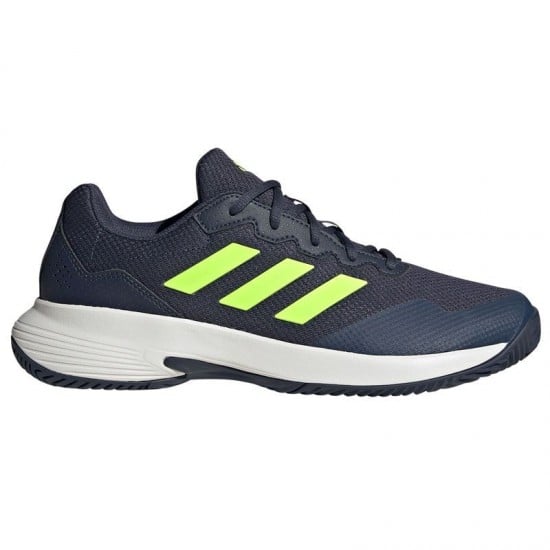 Adidas GameCourt 2.0 Shoes Dark Blue Lime White
