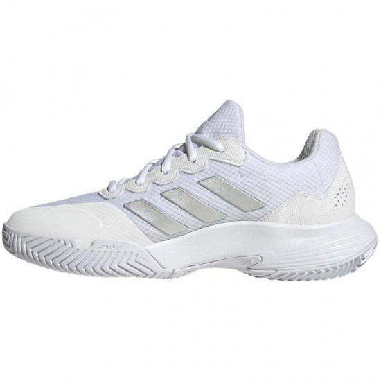 Zapatillas Adidas GameCourt 2 Blanco Plata Metal Mujer