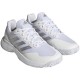 Adidas GameCourt 2 White Silver Metal Baskets Femme