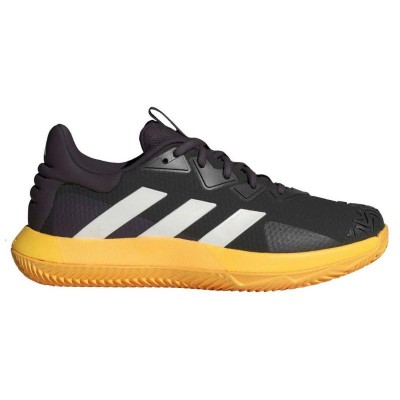 Chaussures Adidas Solematch Control TERRE BATTUE Noir Argent Orange