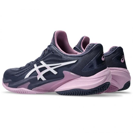 Baskets Femme Asics Court FF 3 TERRE BATTUE Bleu Indigo Blanc