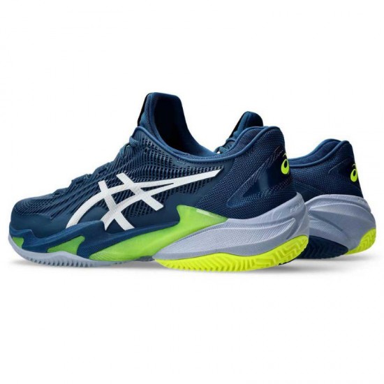 Asics Court FF 3 Clay Blue Mako Tenis Branco