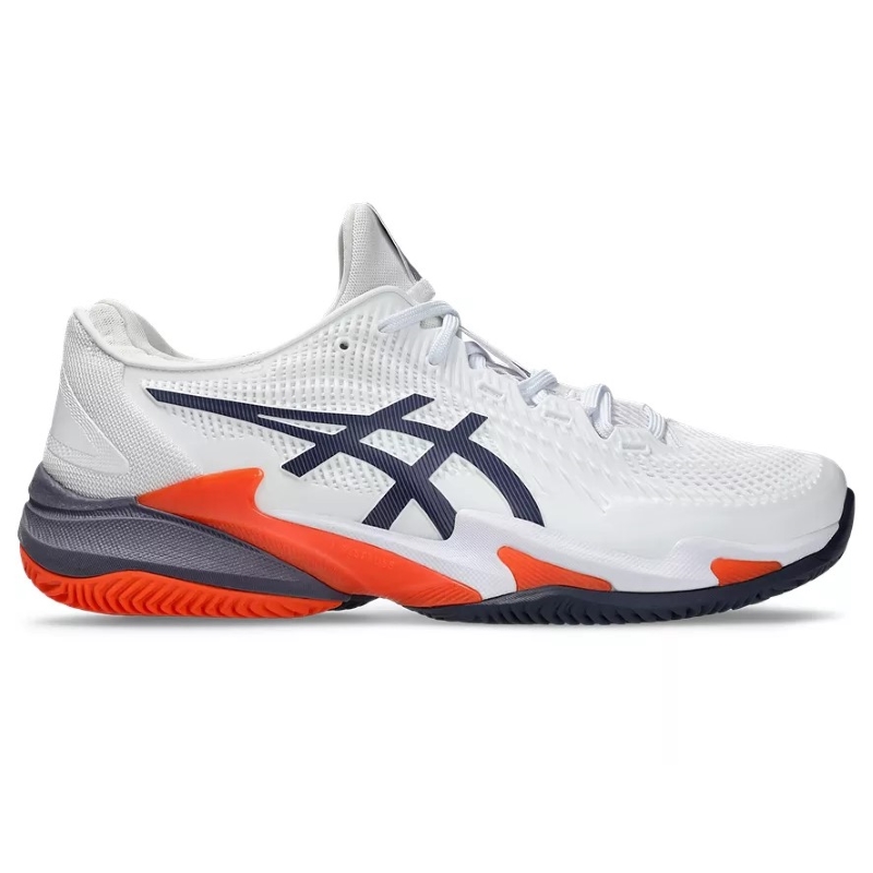 T?nis Asics Court FF 3 Clay Branco Cinza Laranja