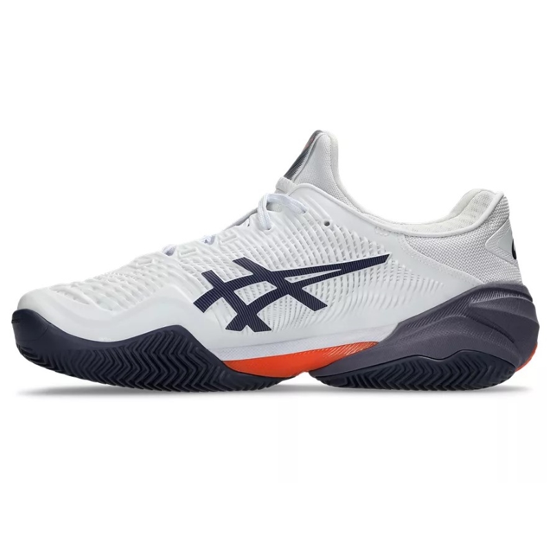 T?nis Asics Court FF 3 Clay Branco Cinza Laranja