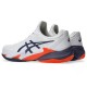 Tenis Asics Court FF 3 Clay Branco Cinza Laranja