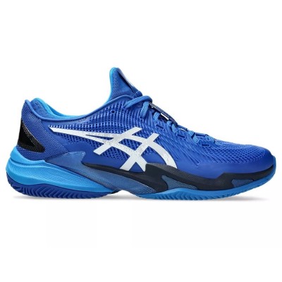 Sneakers Asics Court FF 3 Novak Blu Argilla Nero Argento