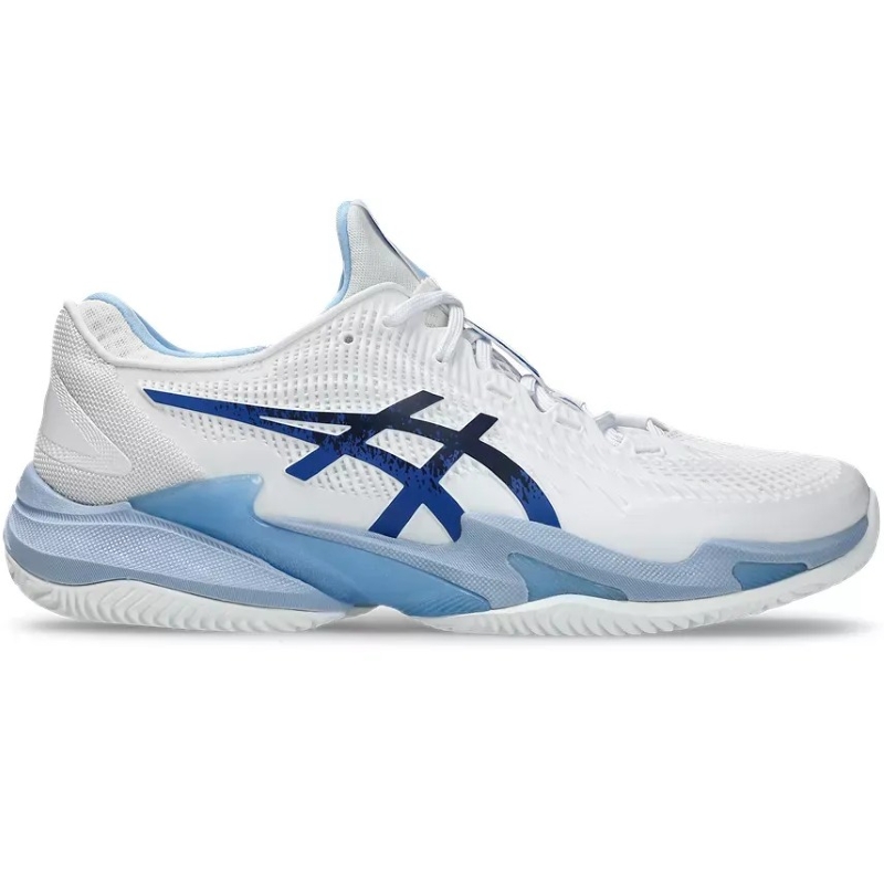 T?nis Asics Court FF 3 Novak Clay Branco Tuna Azul
