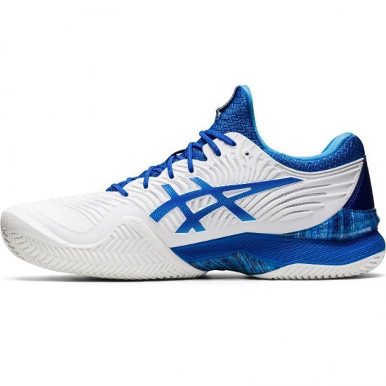 Baskets Asics Court FF Clay Novak Blanc Bleu