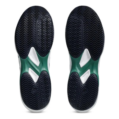 Tênis Asics Game FF Clay Branco Azul Meia-Noite