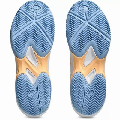 Tênis Asics Game FF Padel Branco Laranja Feminino