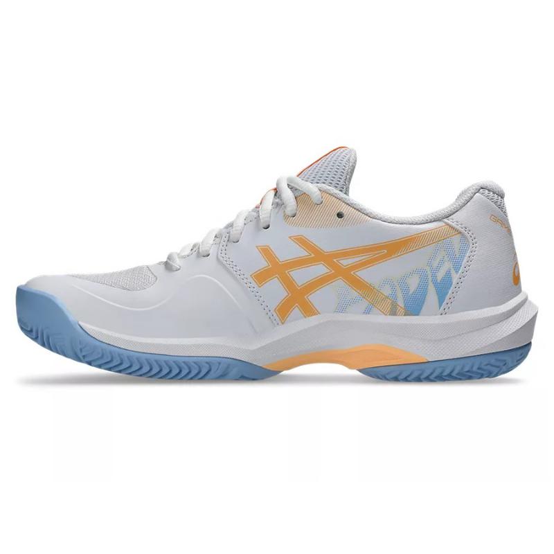 T?nis Asics Game FF Padel Branco Laranja Feminino