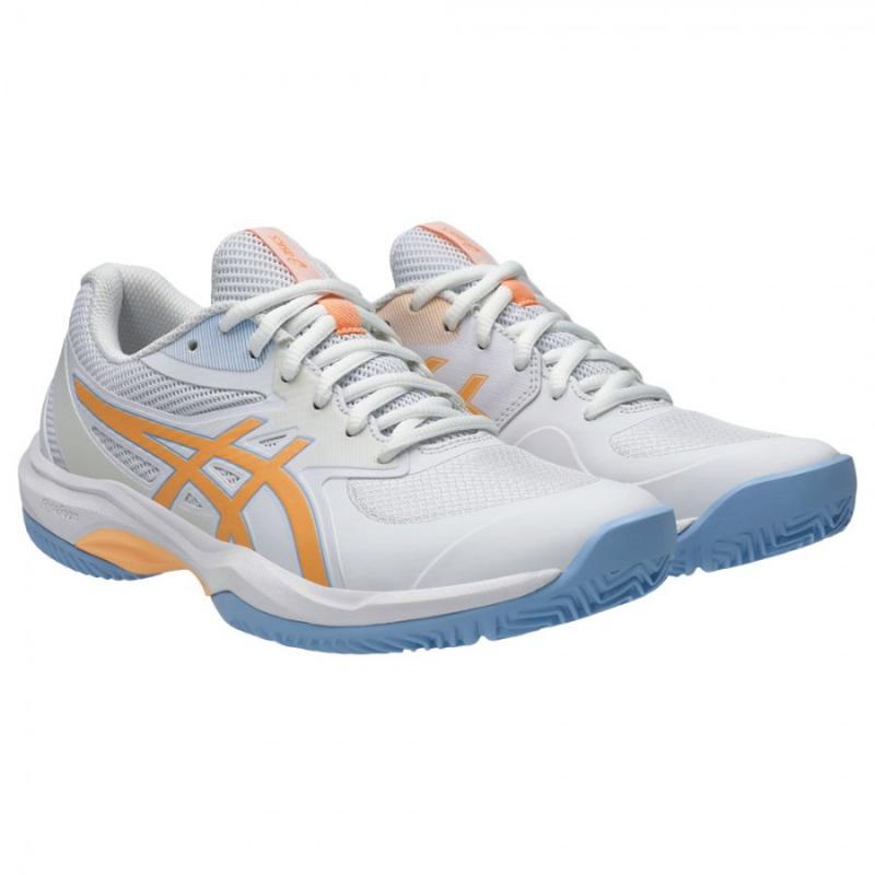 T?nis Asics Game FF Padel Branco Laranja Feminino