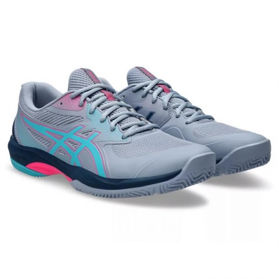 Asics Game FF Padel Gris Bleu Aqua Sneakers