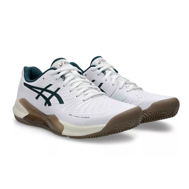 T?nis Asics Gel Challenger 14 Clay Branco Verde Escuro
