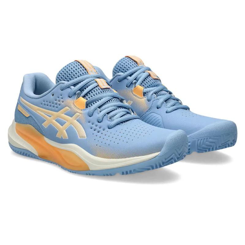 T?nis Asics Gel Challenger 15 Padel Azul Pedra Laranja Feminino