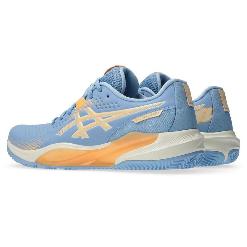 T?nis Asics Gel Challenger 15 Padel Azul Pedra Laranja Feminino