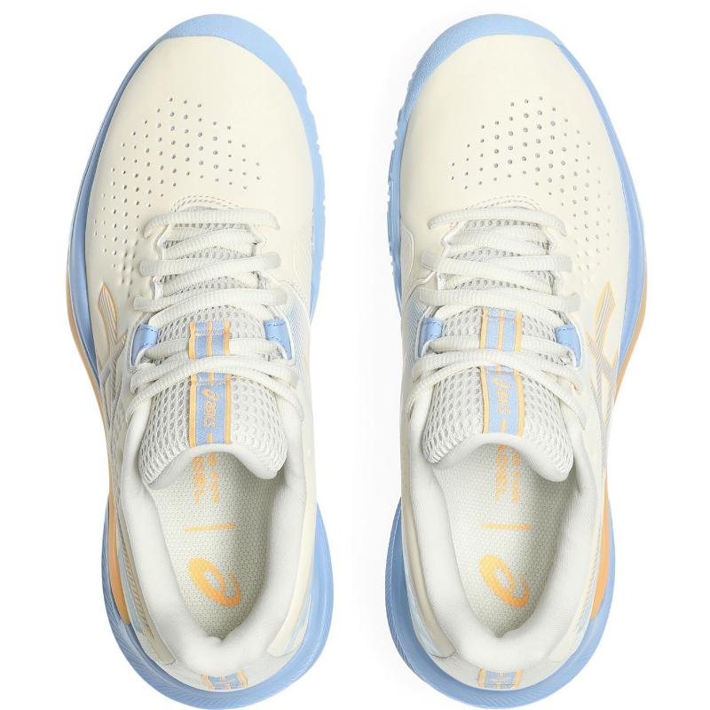 Asics Gel Challenger 15 Padel Creme Azul Pedra Sapatos Femininos