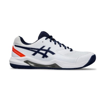 Asics Gel Dedicate 8 Clay White Navy Shoes