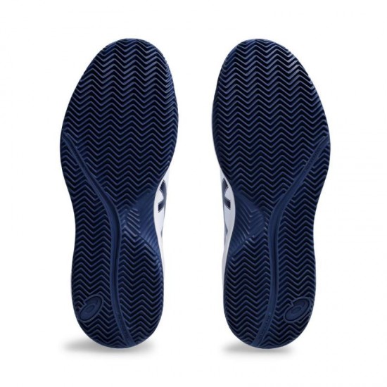 Asics Gel Dedicate 8 Clay White Navy Shoes
