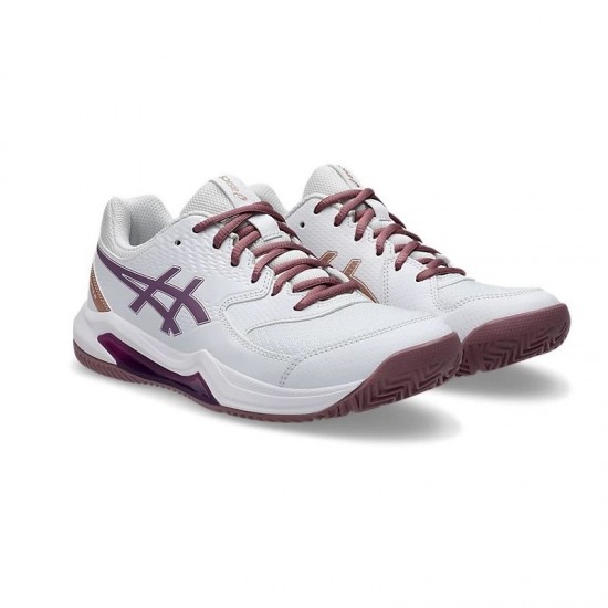 Tenis Asics Gel Dedicate 8 Padel Branco Escuro Ube Feminino