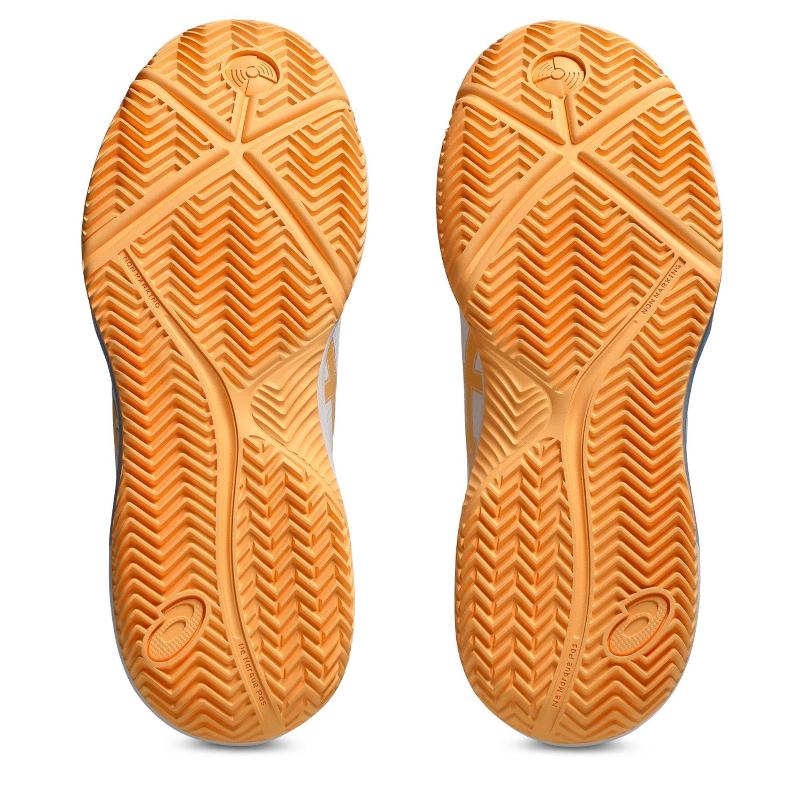 Zapatillas Asics Gel Dedicate 8 Padel Blanco Naranja Mujer