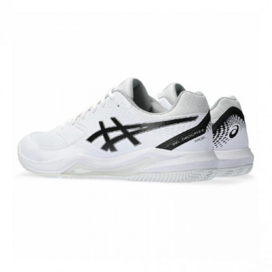 Scarpe Asics Gel Dedicate 8 Padel Bianco Nero