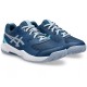 Tenis Asics Gel Dedicate 8 Padel GS Azul Mako Cinza Junior