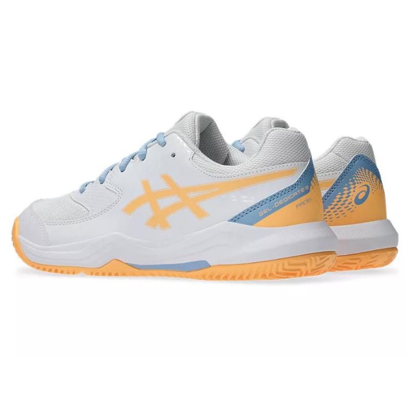 Scarpe da ginnastica Asics Gel Dedicate 8 Padel GS Bianco Arancione Junior