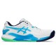 Baskets Asics Gel Resolution 9 TERRE BATTUE Blanc Aqua