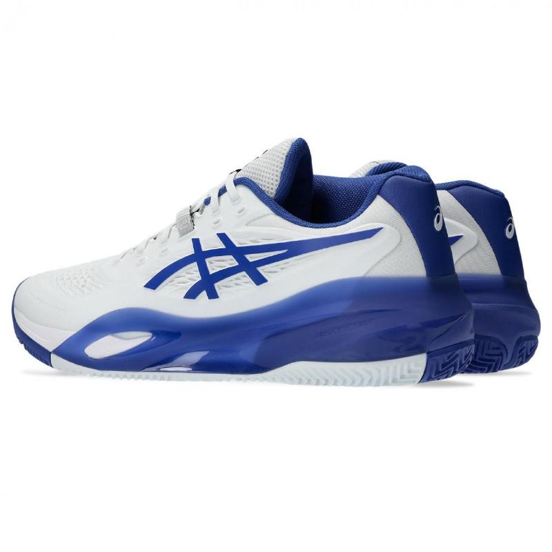 T?nis Asics Gel Resolution X Clay Branco Azul Cobalto