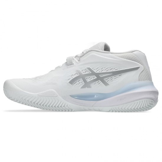 Tenis Asics Gel Resolution X Clay Branco Prateado para Mulheres