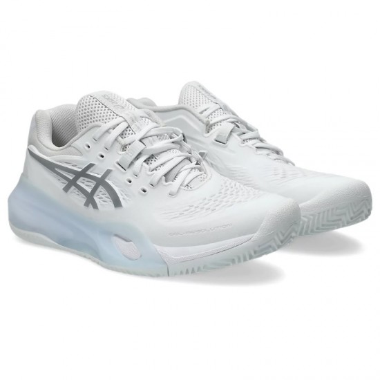 Baskets Femme Asics Gel Resolution X CLAY Blanc Argent