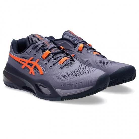 Baskets Asics Gel Resolution X Clay Gris Violet Orange