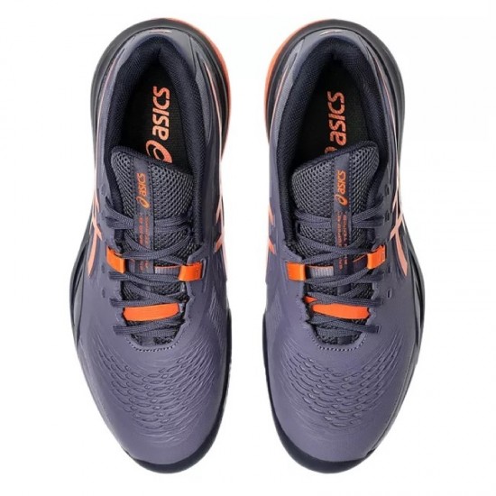 Zapatillas Asics Gel Resolution X Clay Gris Purpura Naranja