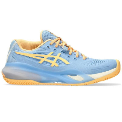 Tênis Asics Gel Resolution X Padel Azul Pedra Laranja Feminino